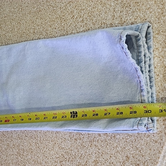 90's Boyfriend High Waist Button Fly Deconstructed Size 0 - Picture 11 of 12